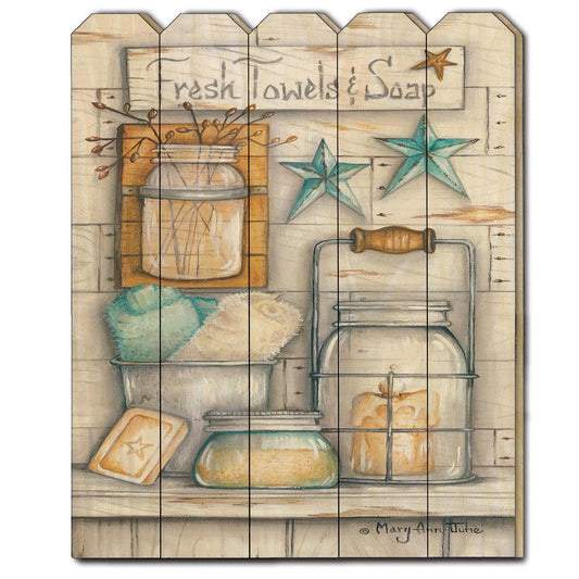 Fresh Towels and Soap Unframed Print Bathroom Wall Art HomeRoots