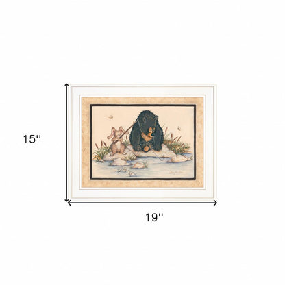 Gone Fishing 1 White Framed Print Wall Art HomeRoots