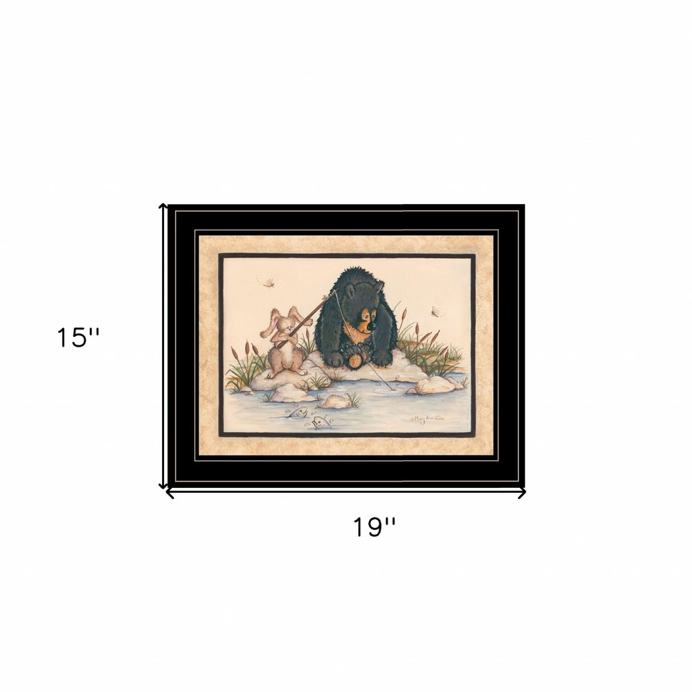 Gone Fishing 2 Black Framed Print Wall Art HomeRoots