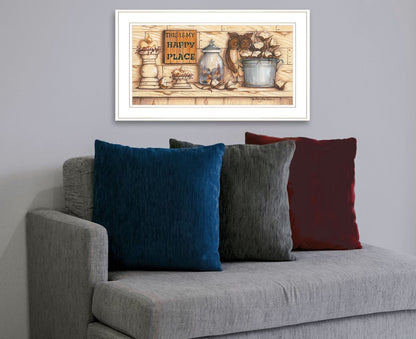 My Happy Place 1 White Framed Print Wall Art HomeRoots