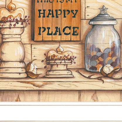My Happy Place 1 White Framed Print Wall Art HomeRoots
