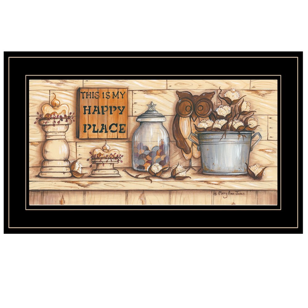 My Happy Place 2 Black Framed Print Wall Art HomeRoots
