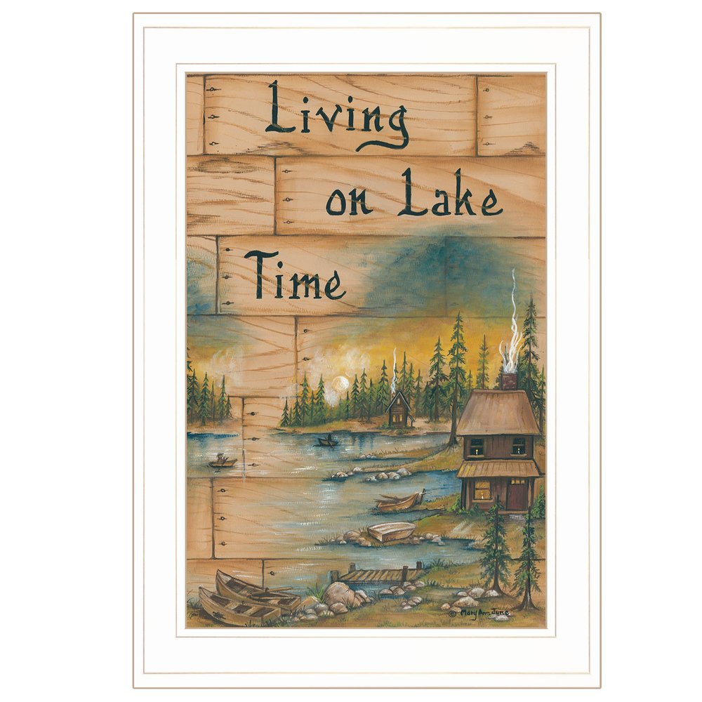 Living On The Lake 1 White Framed Print Wall Art HomeRoots
