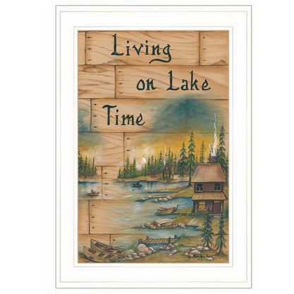 Living On The Lake 1 White Framed Print Wall Art HomeRoots