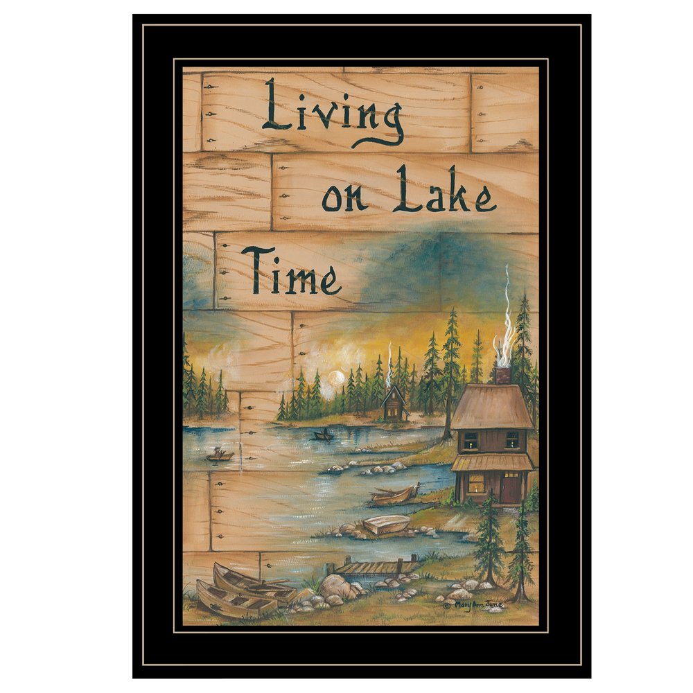 Living On The Lake 2 Black Framed Print Wall Art HomeRoots