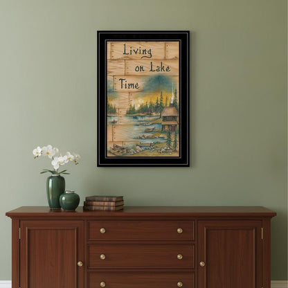 Living On The Lake 2 Black Framed Print Wall Art HomeRoots