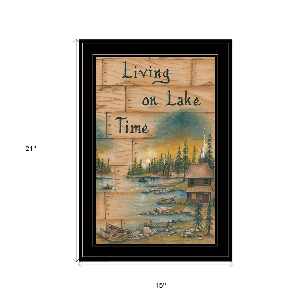 Living On The Lake 2 Black Framed Print Wall Art HomeRoots