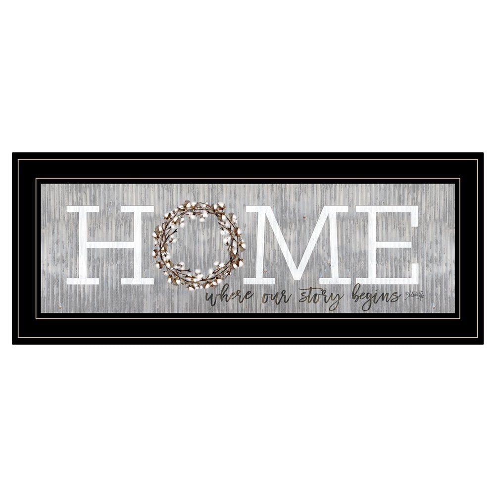 Home Where Our Story Begins Black Framed Print Wall Art HomeRoots