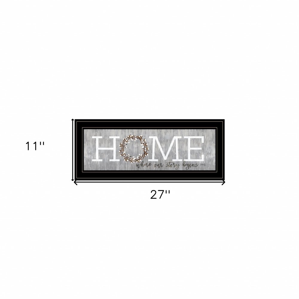 Home Where Our Story Begins Black Framed Print Wall Art HomeRoots