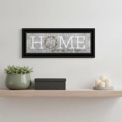 Home Where Our Story Begins Black Framed Print Wall Art HomeRoots