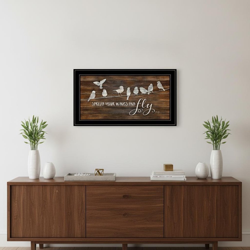 Spread Your Wings and Fly 2 Black Framed Print Wall Art HomeRoots