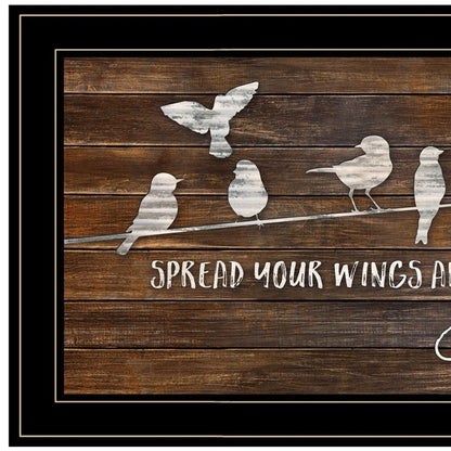 Spread Your Wings and Fly 2 Black Framed Print Wall Art HomeRoots