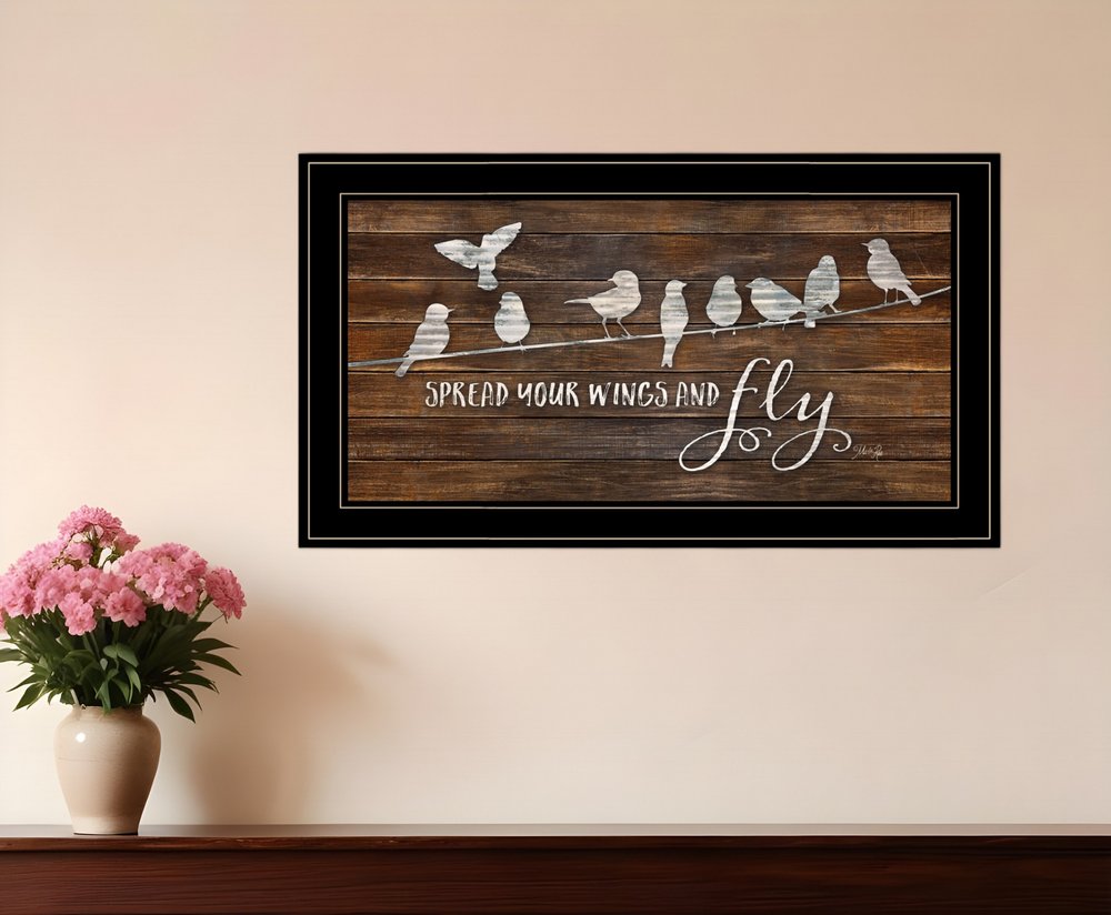 Spread Your Wings and Fly 2 Black Framed Print Wall Art HomeRoots