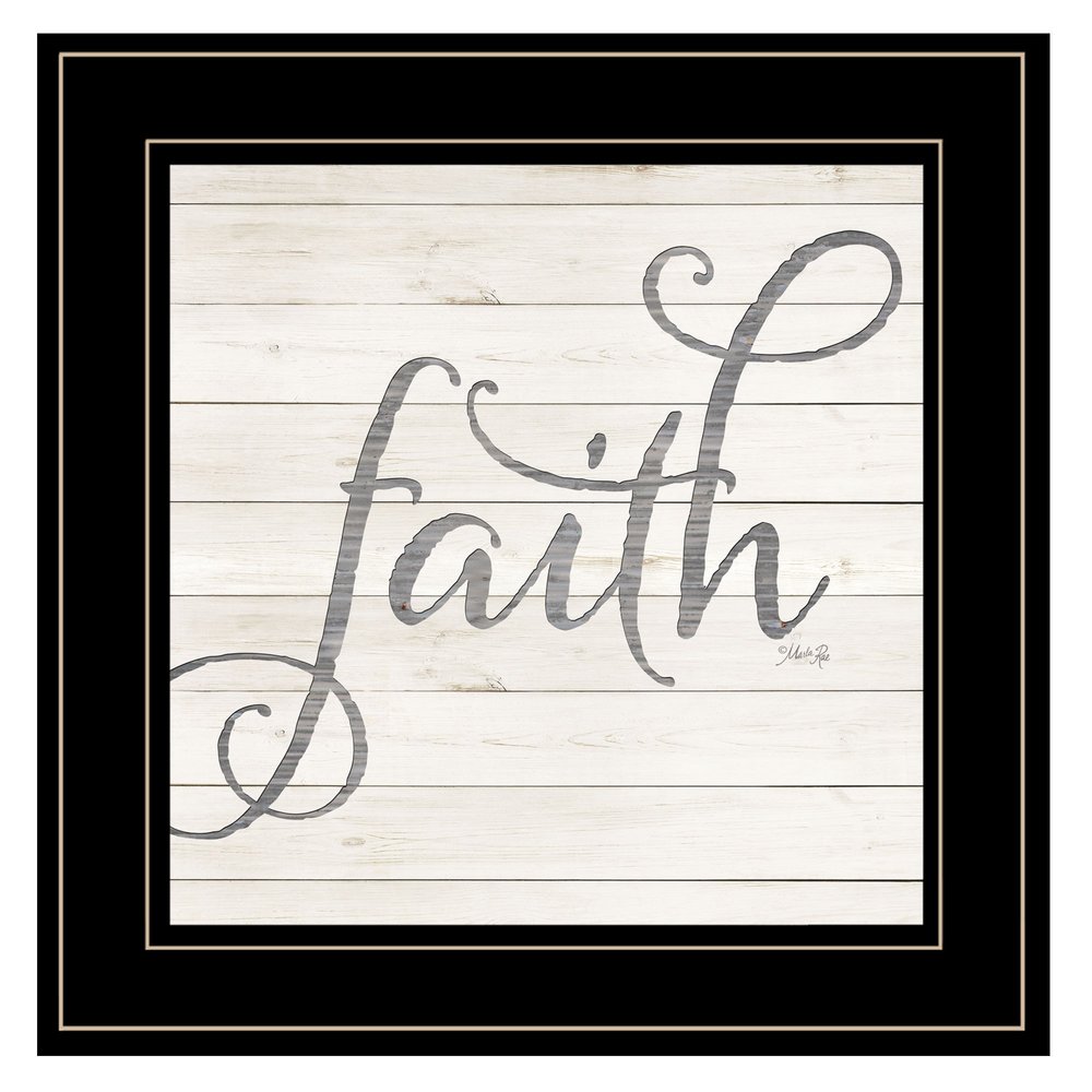 Simple Words Faith 2 Black Framed Print Wall Art HomeRoots