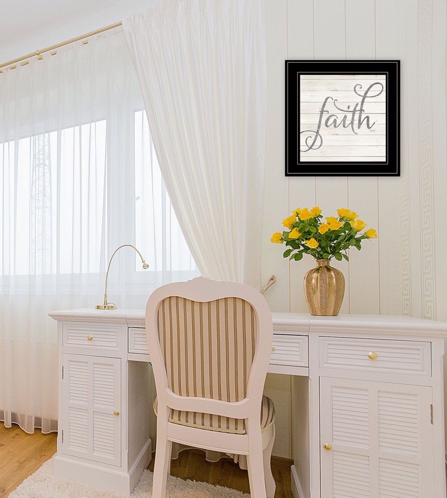 Simple Words Faith 2 Black Framed Print Wall Art HomeRoots