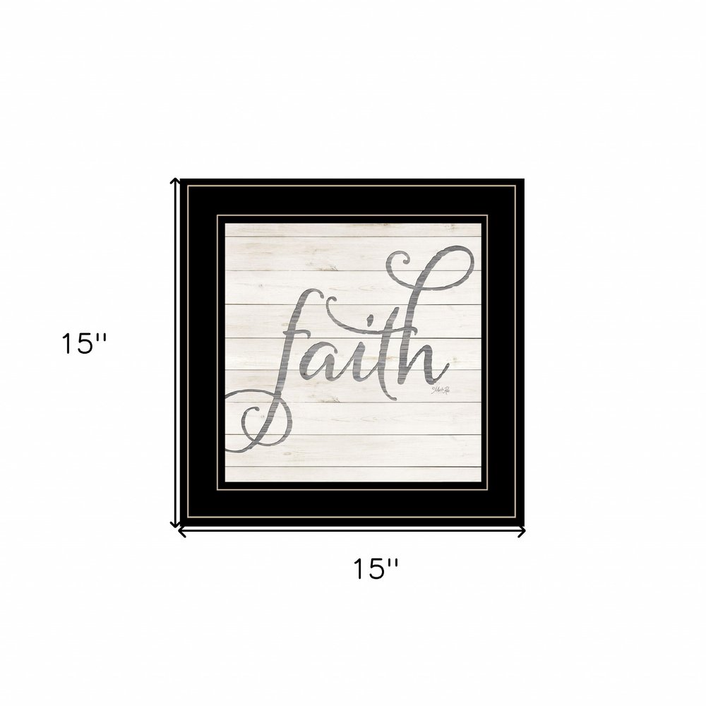 Simple Words Faith 2 Black Framed Print Wall Art HomeRoots