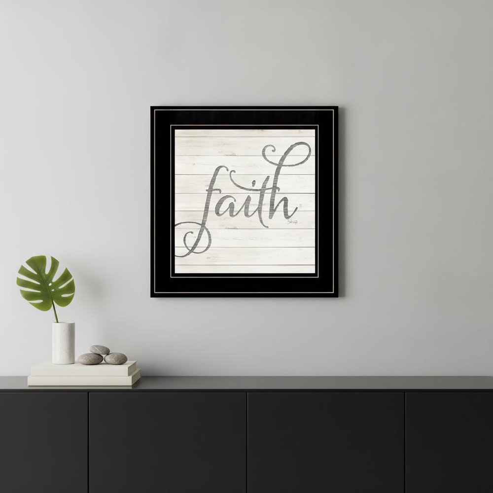 Simple Words Faith 2 Black Framed Print Wall Art HomeRoots