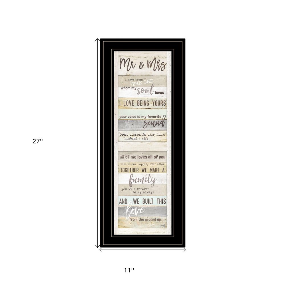 Mr and Mrs 1 Black Framed Print Wall Art HomeRoots