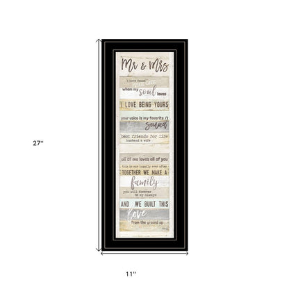 Mr and Mrs 1 Black Framed Print Wall Art HomeRoots