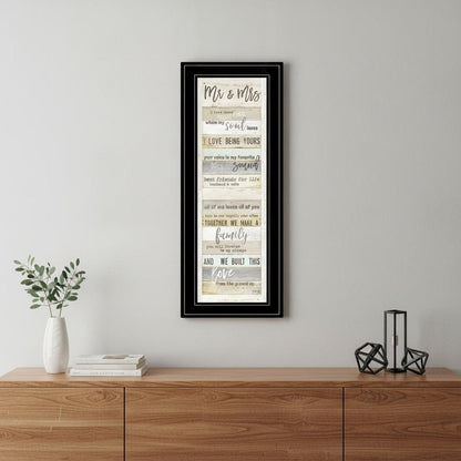 Mr and Mrs 1 Black Framed Print Wall Art HomeRoots