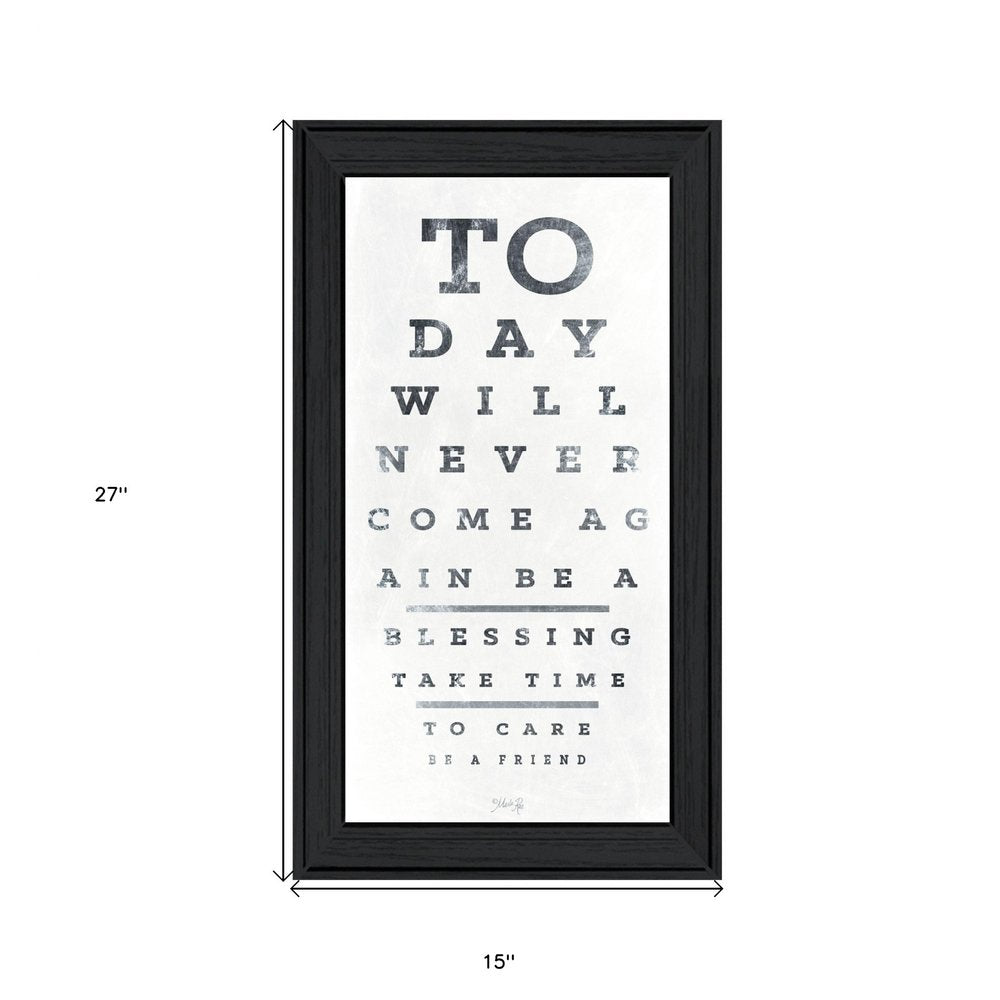 Eye Chart I 1 Black Framed Print Wall Art HomeRoots