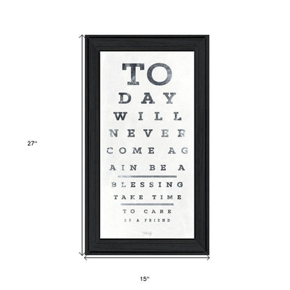 Eye Chart I 1 Black Framed Print Wall Art HomeRoots