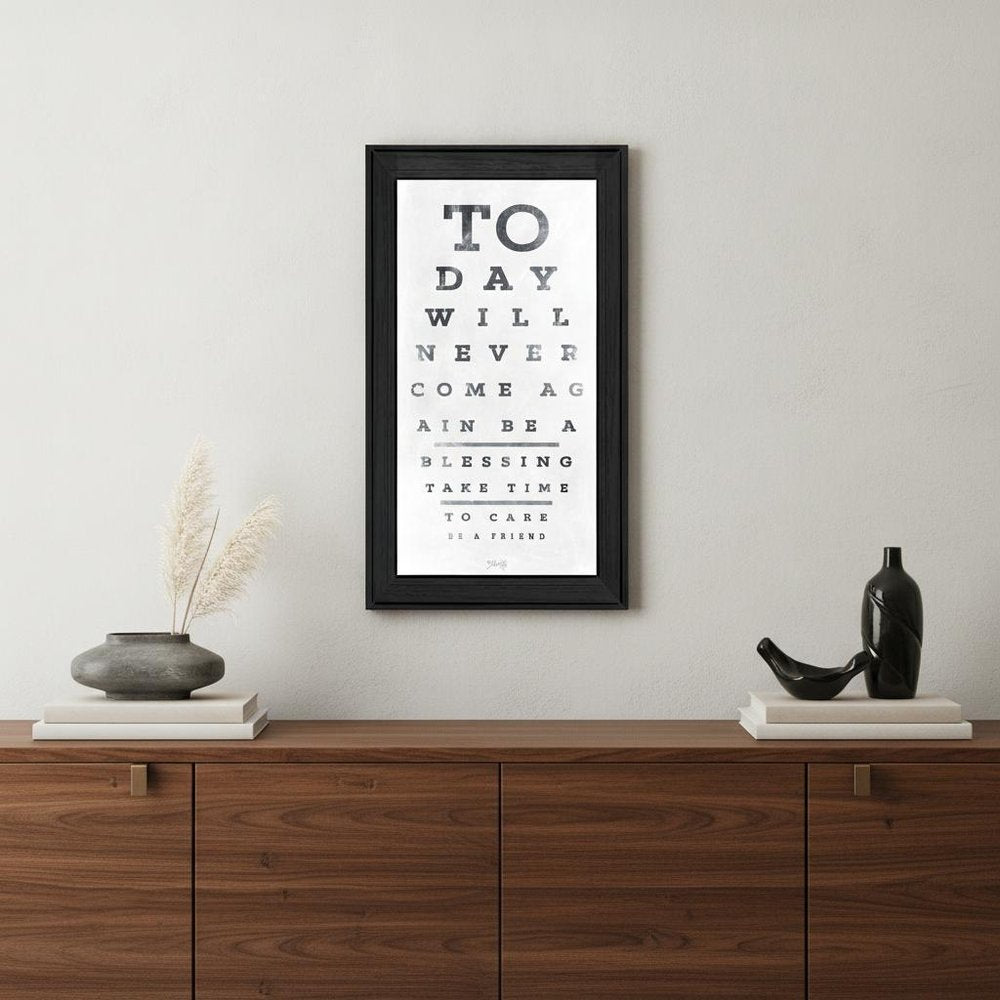 Eye Chart I 1 Black Framed Print Wall Art HomeRoots