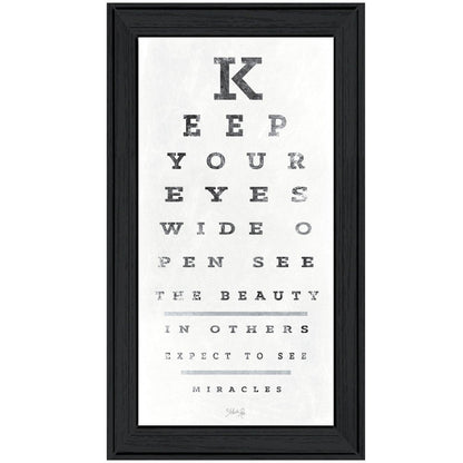 Eye Chart II 1 Black Framed Print Wall Art HomeRoots