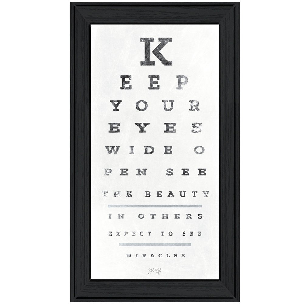 Eye Chart II 1 Black Framed Print Wall Art HomeRoots