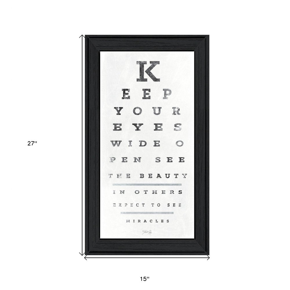 Eye Chart II 1 Black Framed Print Wall Art HomeRoots