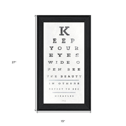 Eye Chart II 1 Black Framed Print Wall Art HomeRoots