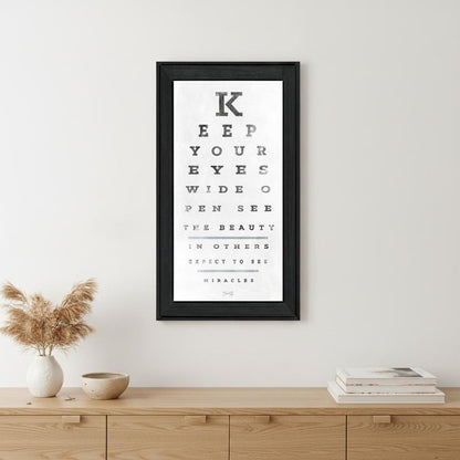 Eye Chart II 1 Black Framed Print Wall Art HomeRoots