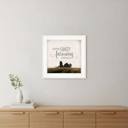 Faith Family Farming Friends 1 White Framed Print Wall Art HomeRoots