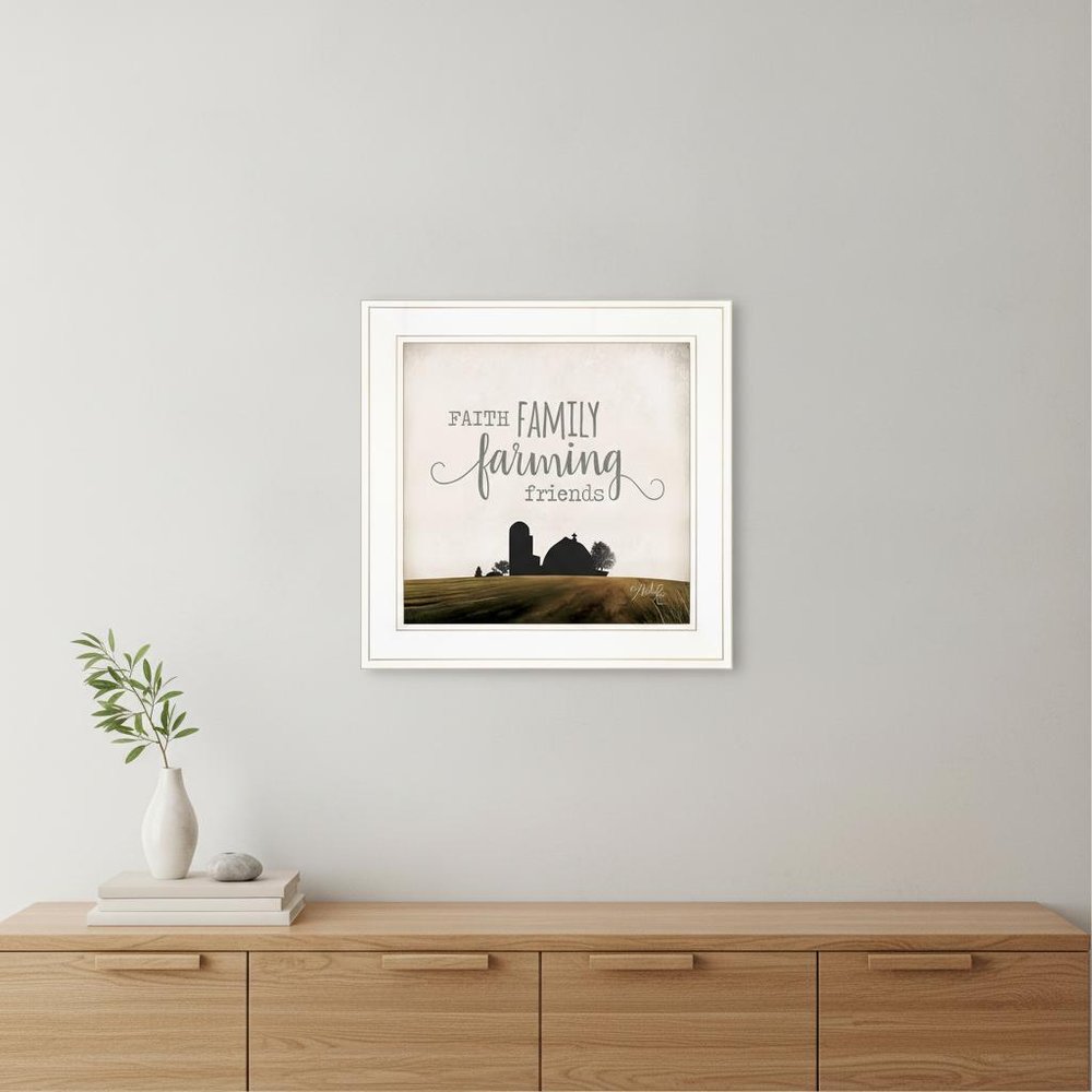 Faith Family Farming Friends 1 White Framed Print Wall Art HomeRoots