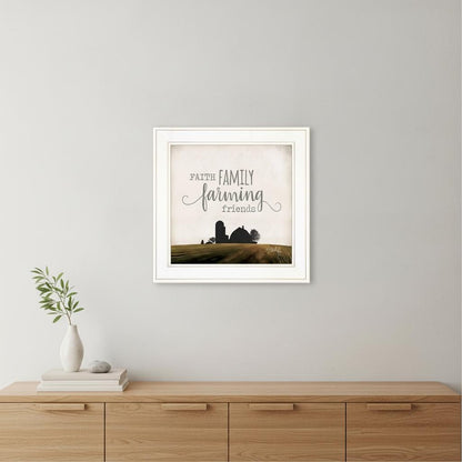 Faith Family Farming Friends 1 White Framed Print Wall Art HomeRoots