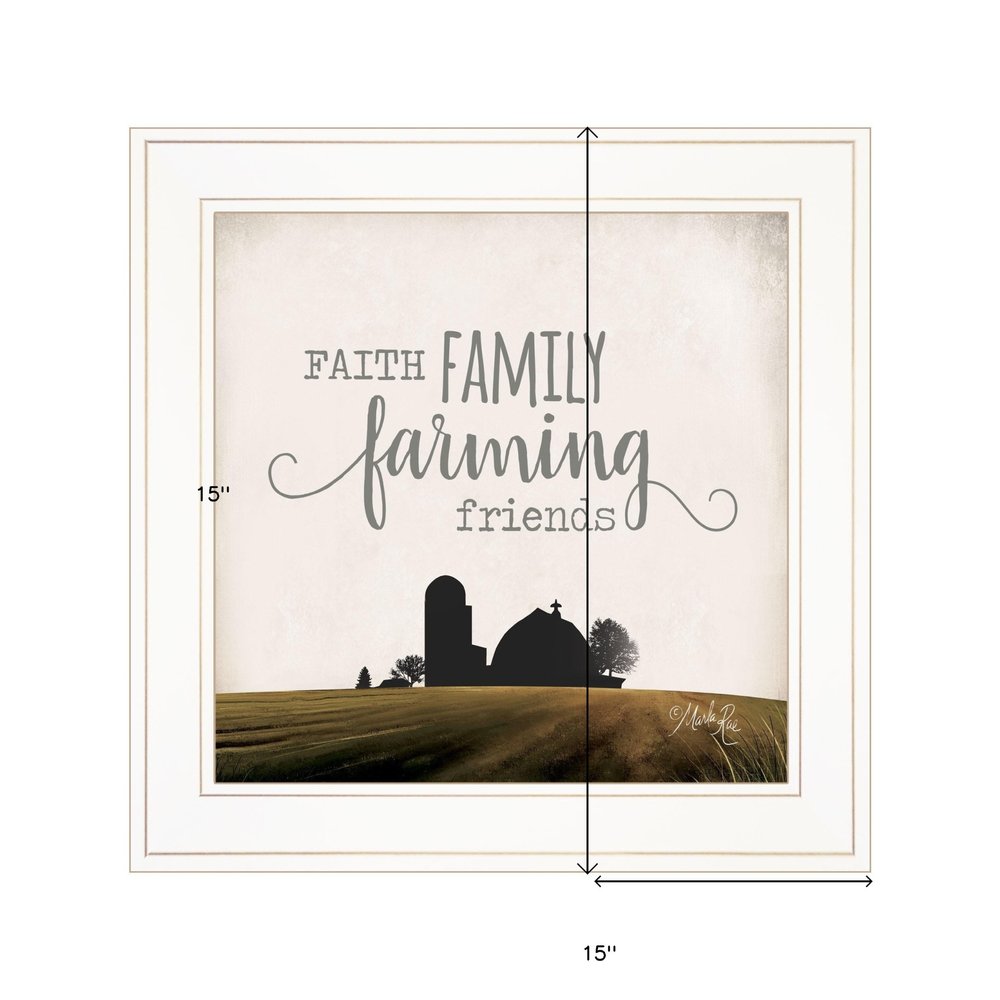 Faith Family Farming Friends 1 White Framed Print Wall Art HomeRoots