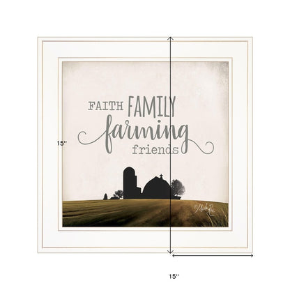 Faith Family Farming Friends 1 White Framed Print Wall Art HomeRoots