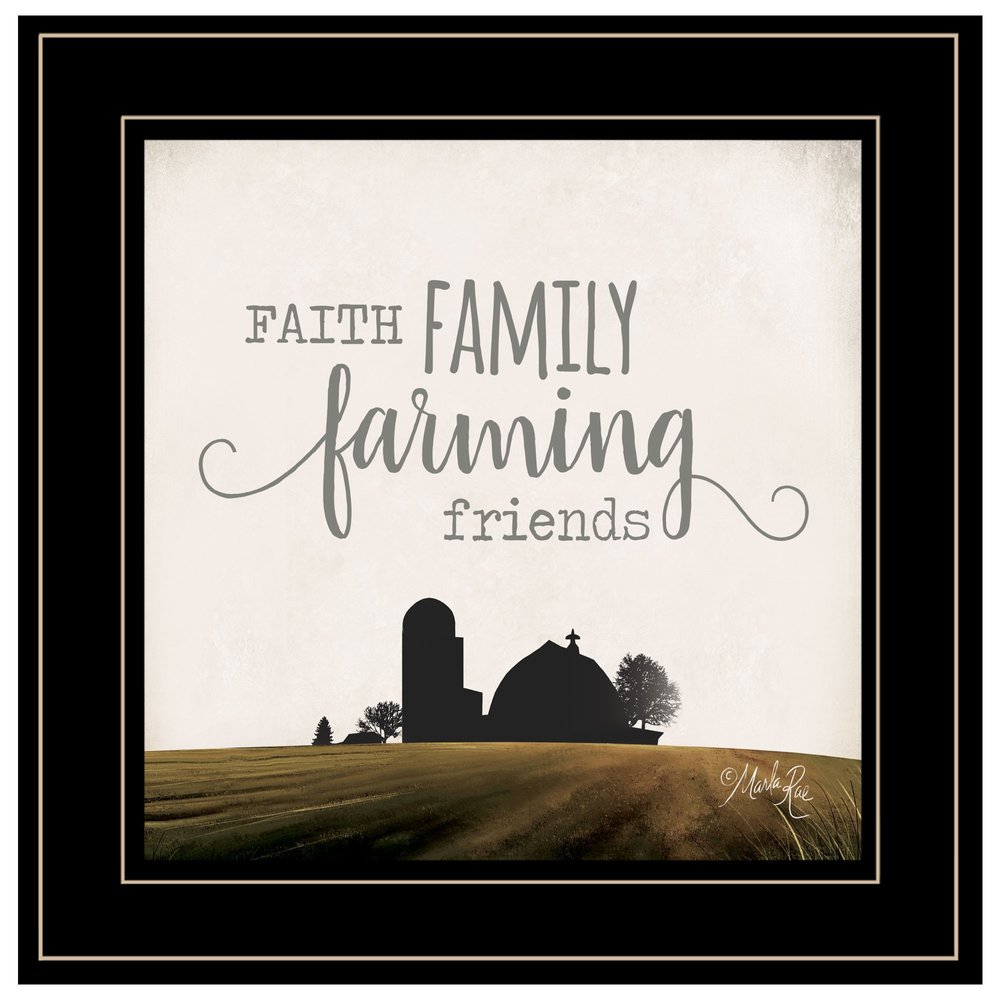 Faith Family Farming Friends 2 Black Framed Print Wall Art HomeRoots