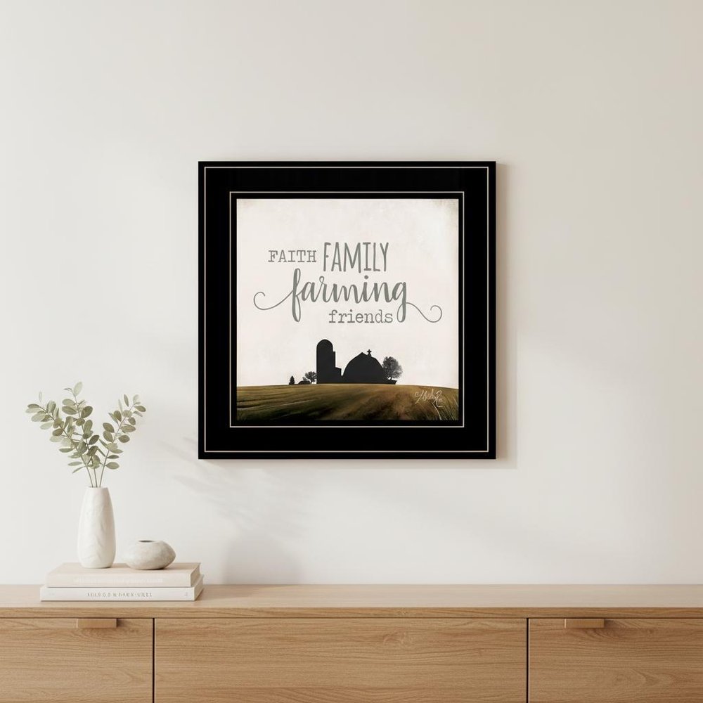 Faith Family Farming Friends 2 Black Framed Print Wall Art HomeRoots