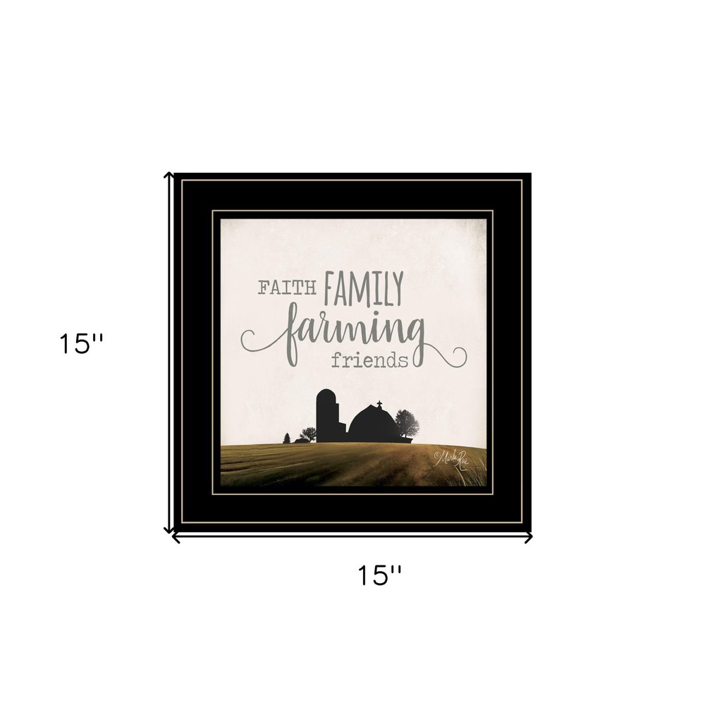 Faith Family Farming Friends 2 Black Framed Print Wall Art HomeRoots