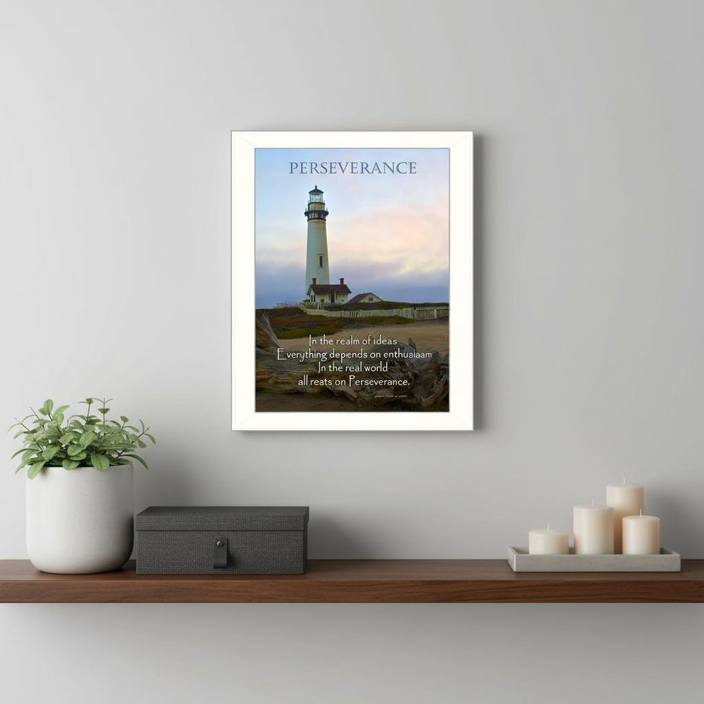 Perseverance 3 White Framed Print Wall Art HomeRoots