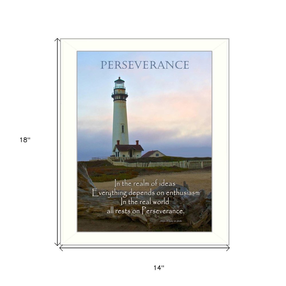 Perseverance 3 White Framed Print Wall Art HomeRoots