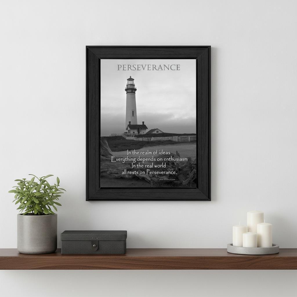 Perseverance 4 Black Framed Print Wall Art HomeRoots