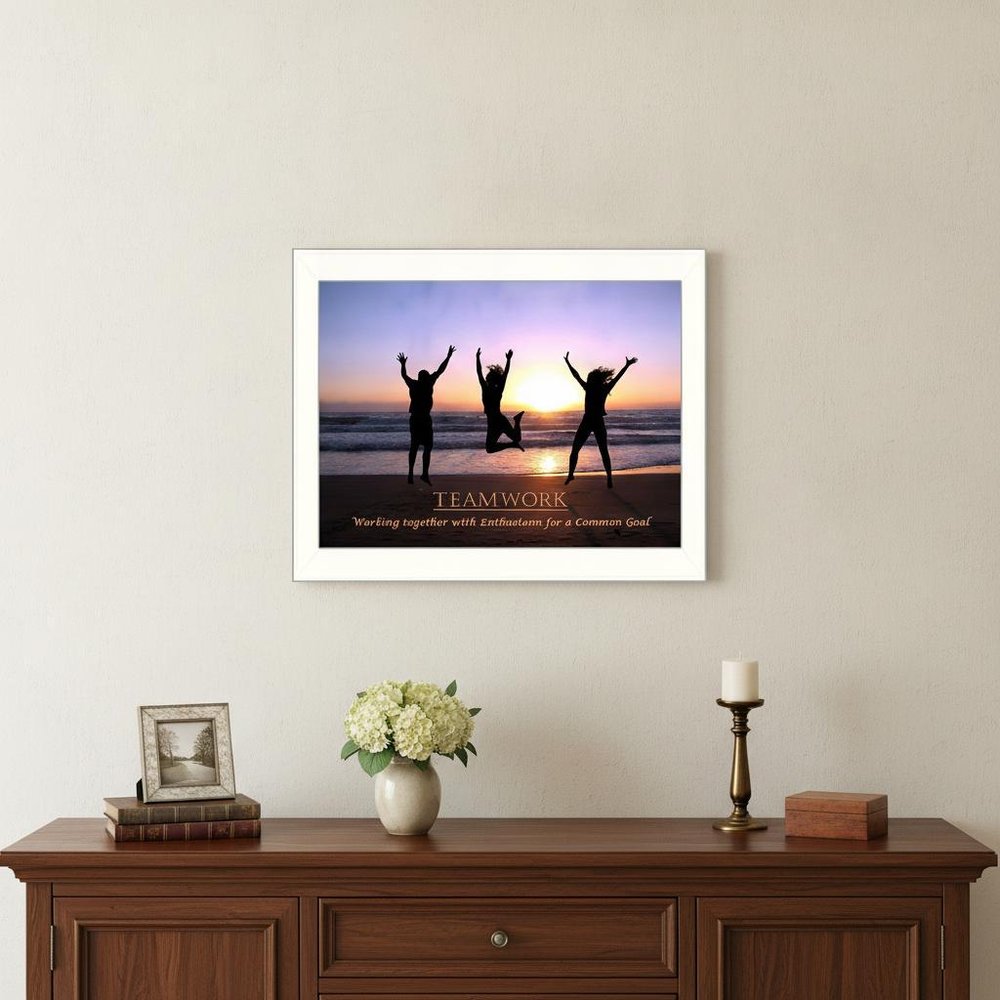 Teamwork 4 White Framed Print Wall Art HomeRoots