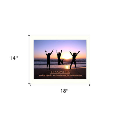 Teamwork 4 White Framed Print Wall Art HomeRoots
