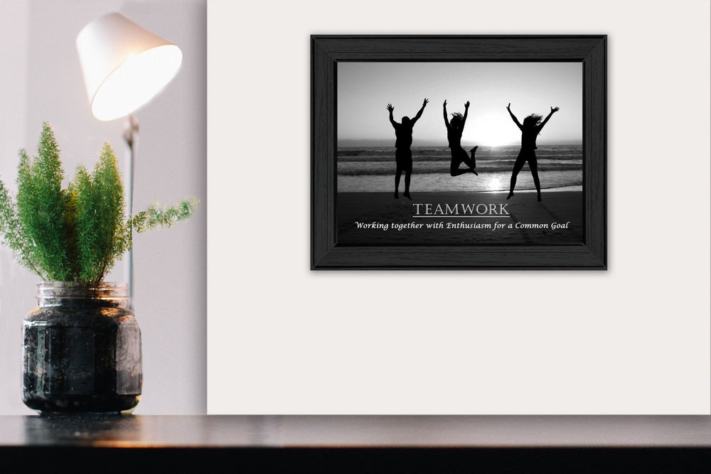 Teamwork 5 Black Framed Print Wall Art HomeRoots