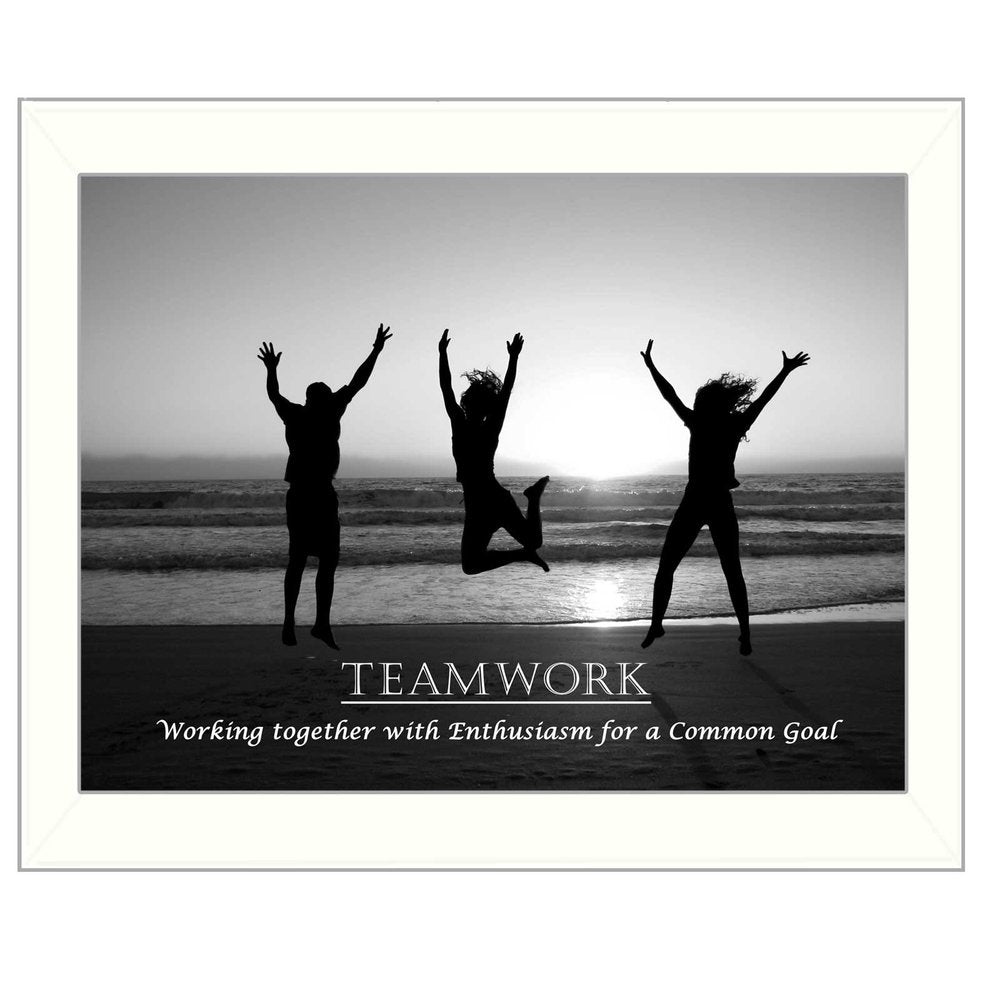 Teamwork 6 White Framed Print Wall Art HomeRoots
