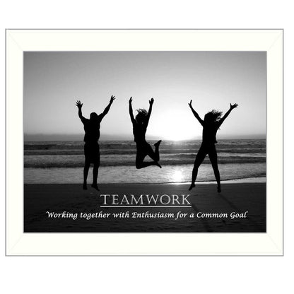 Teamwork 6 White Framed Print Wall Art HomeRoots