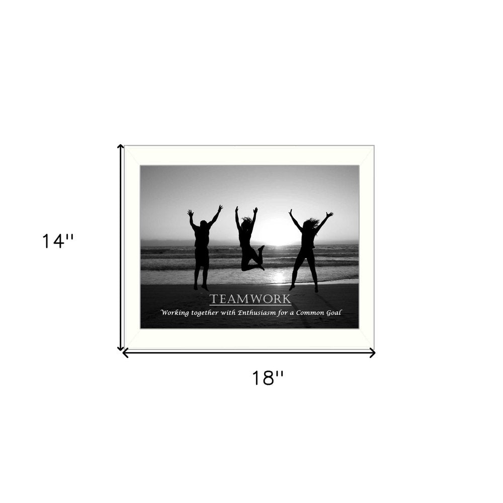 Teamwork 6 White Framed Print Wall Art HomeRoots