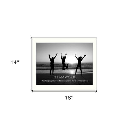 Teamwork 6 White Framed Print Wall Art HomeRoots